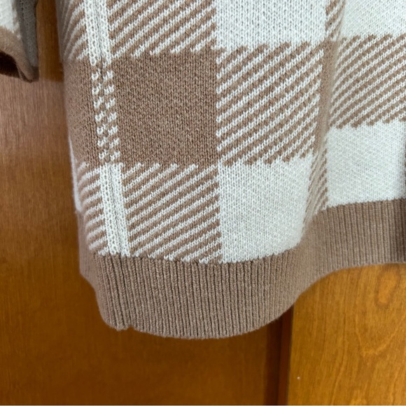 Madewell Minetta Sweater Longline Coat in Buffalo Check Wool Blend Size Small - Picture 6 of 10